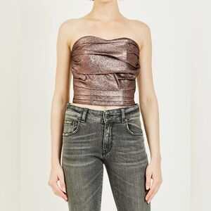 Birgitte Herskind Ethel Draped Corsage Bustier - Rose